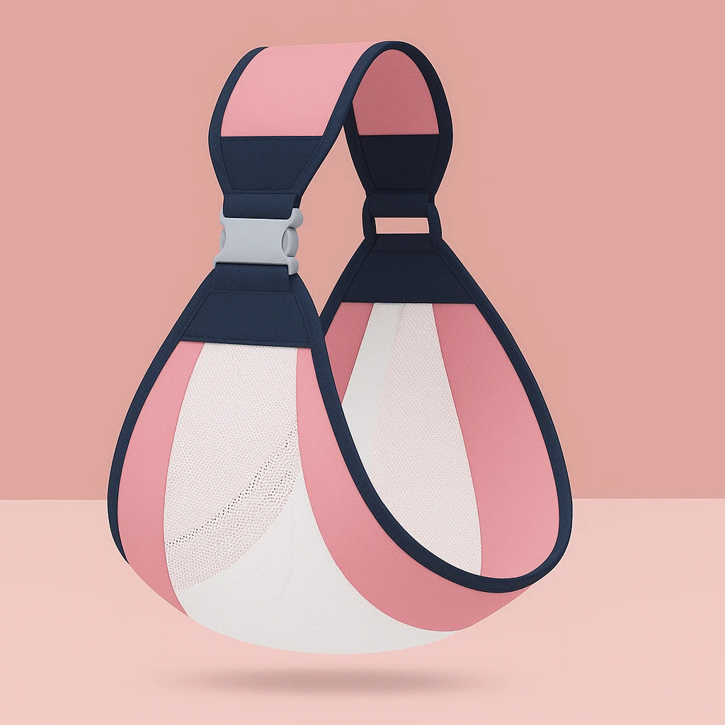 Porte-bébé hanche avec un filet respirant - Rose